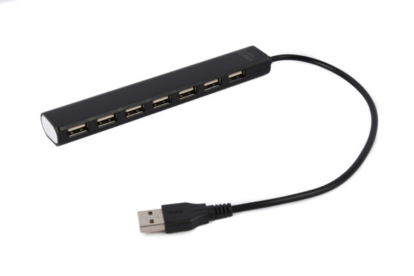 7 poorts USB 2.0 hub, zwart