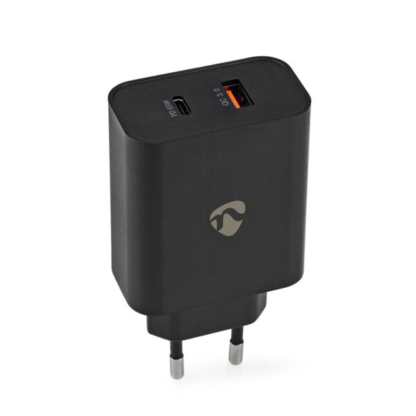 Oplader | Snellaad functie | 2.0 / 2.25 / 3.25 A | Outputs: 2 | USB-A / USB-C | 65 W | Automatische Voltage Selectie