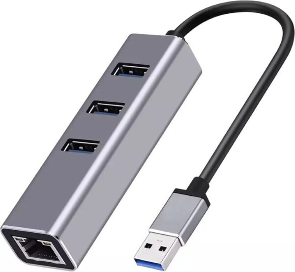 Rocketek USB HUB 3.0 Internet 1000M LAN 4 Port Multi Splitter Adapter Power Delivery Charging