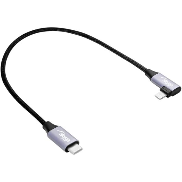 Akyga USB-kabel USB-C stekker, Apple Lightning stekker 0.30 m Zwart AK-USB-55