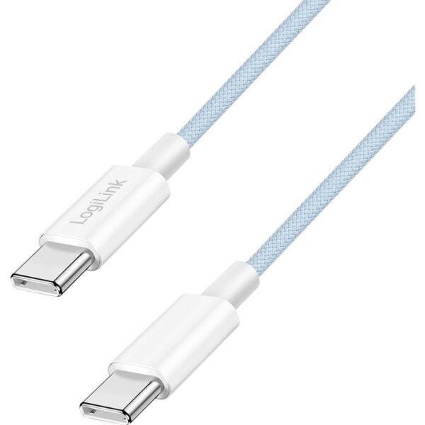 LogiLink USB-C-kabel USB 2.0 USB-C stekker 1 m Blauw CU0350