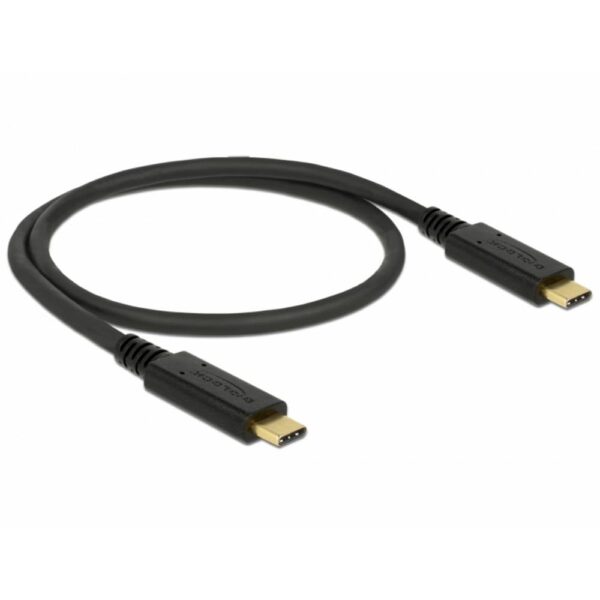 Delock USB-C-kabel USB-C stekker, USB-C stekker 0.50 m Zwart 83042