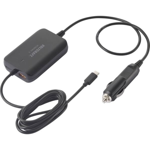 VOLTCRAFT VC100WC-3 USB-oplader 100 W 1x USB-A, 2x USB-C USB PD Zwart Auto USB Power Delivery (USB-PD)