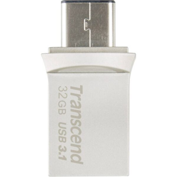 Transcend JetFlash® 890 USB-stick smartphone/tablet Zilver 32 GB USB-A 3.2 Gen 2, USB-C
