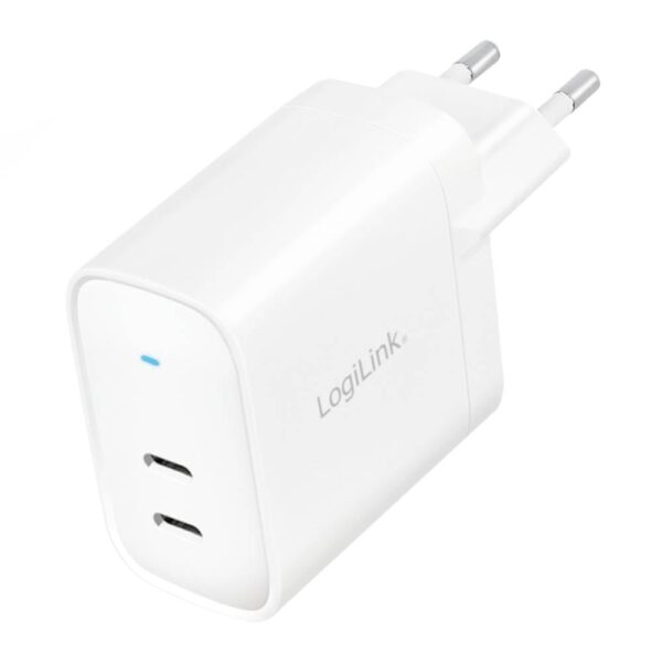 LogiLink PA0282 USB-oplader 20 W 2x USB-C USB PD Wit Binnen USB Power Delivery (USB-PD)
