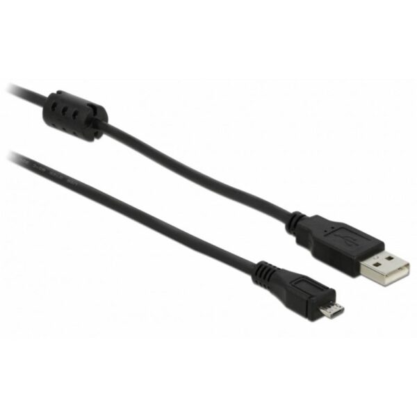 Delock USB-kabel USB 2.0 USB-A stekker, USB-micro-B stekker 2.00 m Zwart 82335