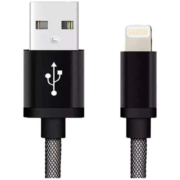 REEKIN USB-kabel USB 2.0 USB-A stekker, Apple Lightning stekker 1.00 m Zwart CAB-011BL