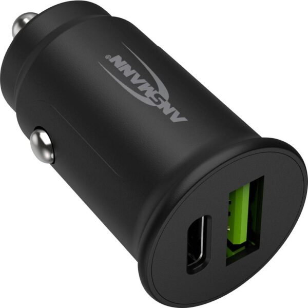 Ansmann InCar Charger CC230PD USB-oplader 30 W 1x USB-A, 1x USB-C USB PD Zwart Auto, Vrachtwagen