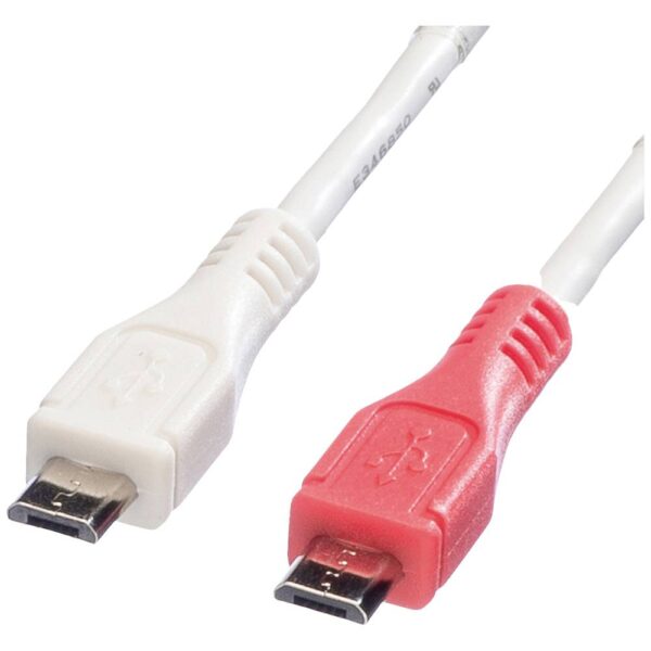 VALUE USB 2.0 Oplaadkabel, Micro B male / male, 0,3m