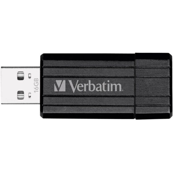 Verbatim Pin Stripe USB-stick 16 GB Zwart 49063 USB-A 2.0