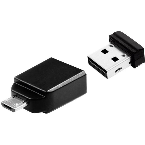Verbatim Nano Store N GO USB-stick smartphone/tablet Zwart 32 GB USB-A 2.0, Micro-USB 2.0