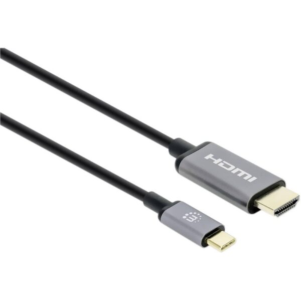 Manhattan USB-kabel HDMI 2.0 HDMI-A-stekker, USB-C stekker 2.00 m Zwart 153607