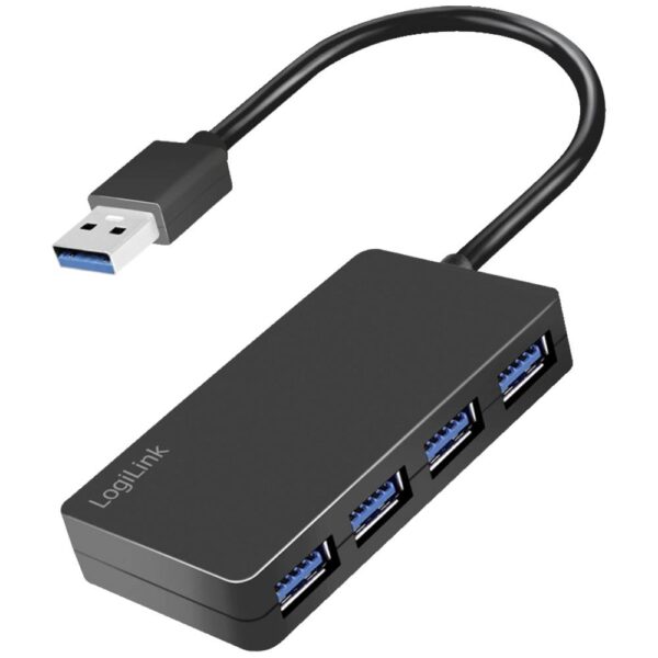 LogiLink UA0396 USB 3.1 Gen 1-hub Zwart