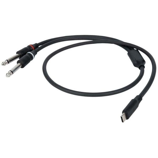 DAP FL111 verloopkabel USB-C naar 2x jack mono 150cm