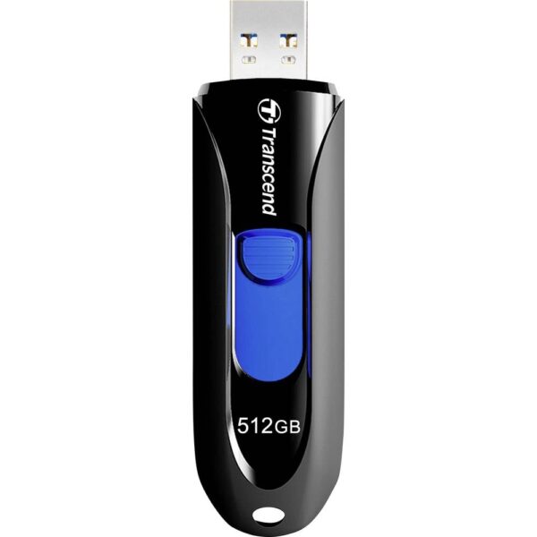 Transcend JetFlash® 790 USB-stick 512 GB Zwart, Blauw TS512GJF790K USB-A 3.1 Gen 1