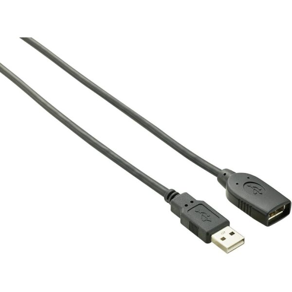 USB 2.0 passief Verlengkabel [1x USB-A 2.0 stekker - 1x USB 2.0 bus A] 10.00 m Zwart Vergulde steekcontacten, UL gecertificeerd