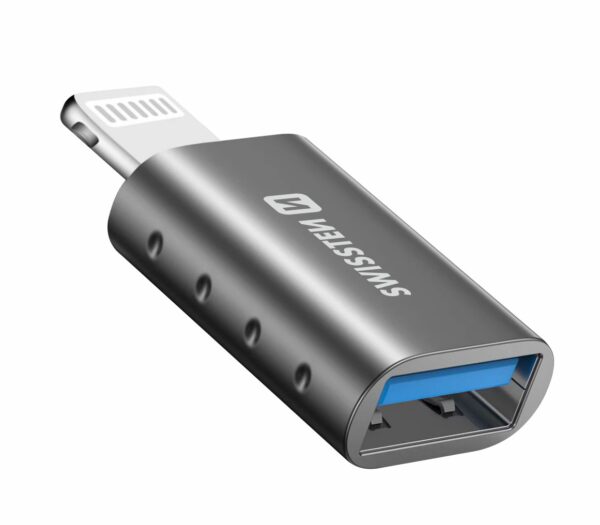 Swissten Swissten USB-A naar Lightning Adapter - Converter - Grijs
