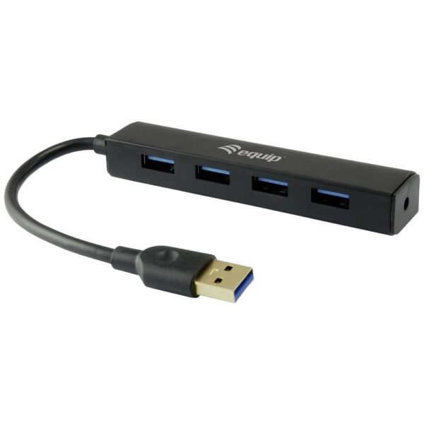 Equip USB-Hub USB 3.0-hub 4 poorten Zwart