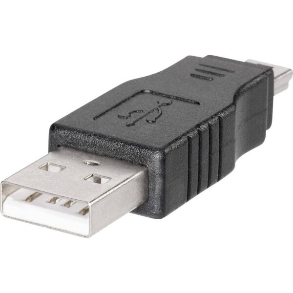 TRU COMPONENTS 1582501 Adapter USB-stekker - Mini-USB B stekker 1 stuk(s)