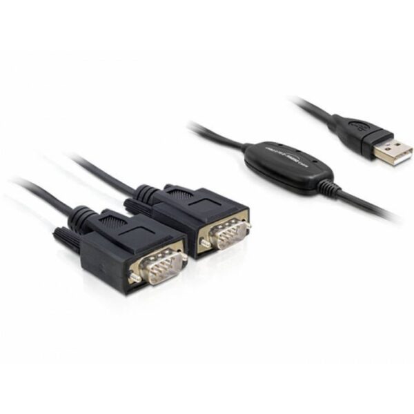 Delock USB-kabel USB-A stekker, VGA-stekker 9-polig, VGA-stekker 9-polig 1.40 m Zwart 61886