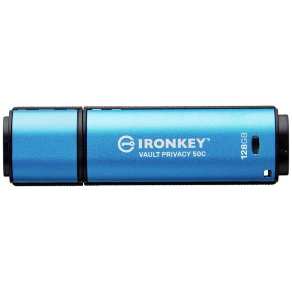 Kingston IronKey Vault Privacy 50 Series USB-stick 128 GB Blauw IKVP50C/128GB USB-C