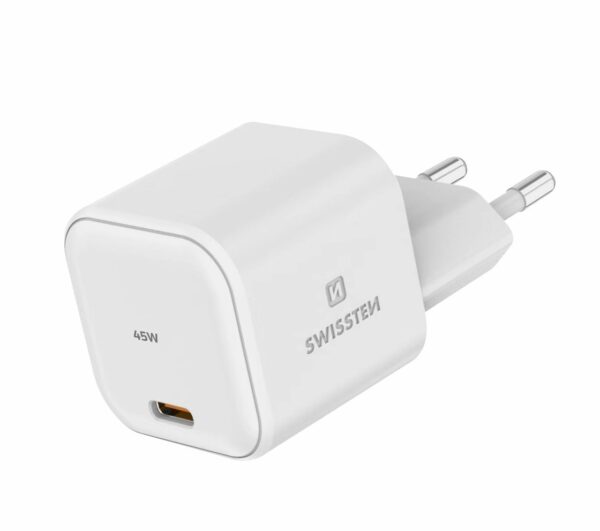 Swissten Swissten USB-C Snellader - GaN technologie - 45W - Wit