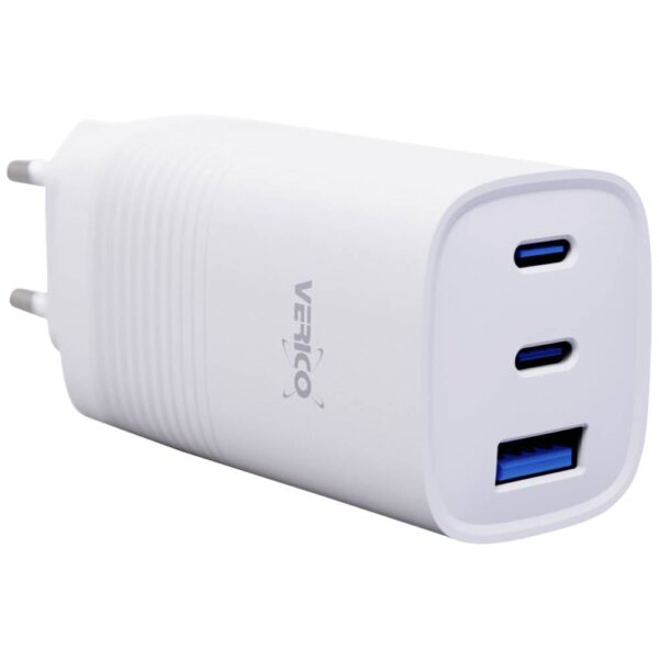 Verico Mojo 65W GaN 3 USB-oplader 65 W 1x USB-A, 2x USB-C USB PD Wit Binnen