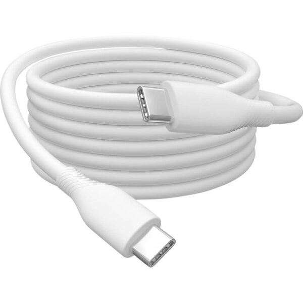Digitus USB-C-kabel USB 2.0 USB-C stekker 1.00 m Wit (mat) Uitstekende verouderingseigenschappen, Flexibel, Flexibele binnenader, Bestand tegen wisselende