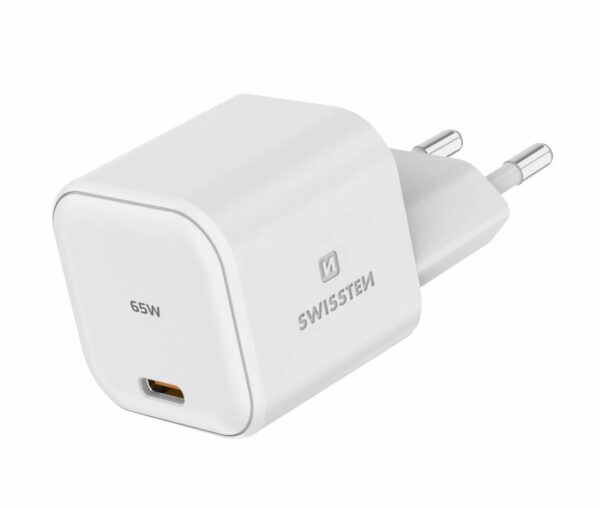 Swissten Swissten USB-C Snellader - GaN technologie - 65W - Wit