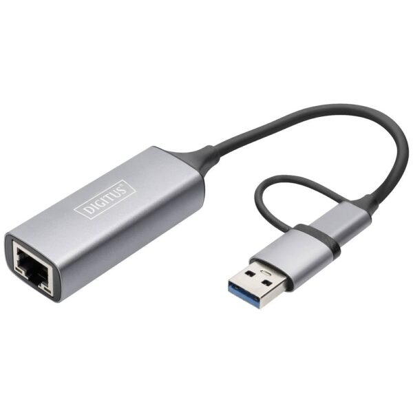 Digitus DN-3028 Netwerkadapter 2.5 GBit/s USB, USB-A 3.0, USB-A 3.1 Gen 1, USB-A 3.2 Gen 1, USB-A