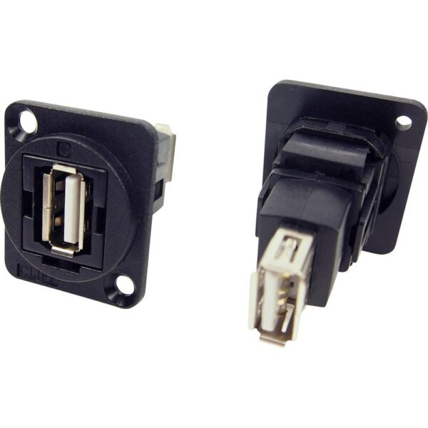 Cliff CP30208N CP30208N XLR-adapter USB 2.0-A-bus naar USB 2.0 A Adapter, inbouw 1 stuk(s)