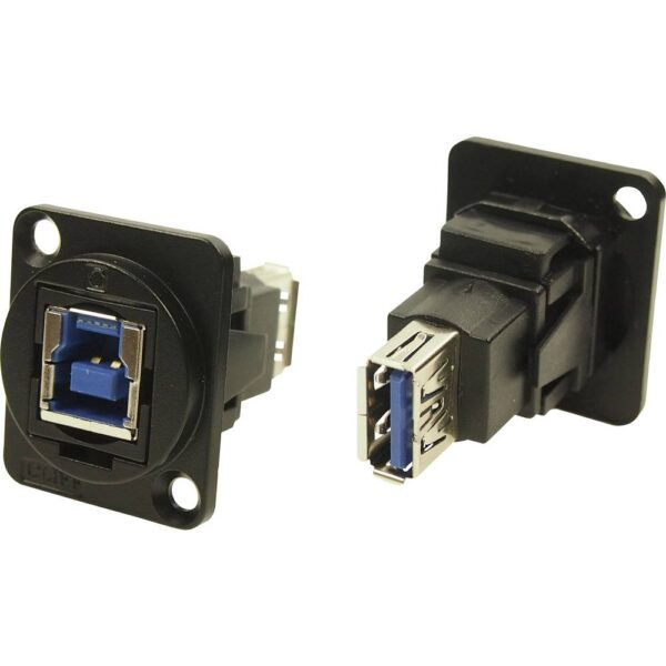 Cliff CP30206NMB CP30206NMB XLR-adapter USB B-bus 3.0 naar USB-B bus 3.0 Adapter, inbouw 1 stuk(s)