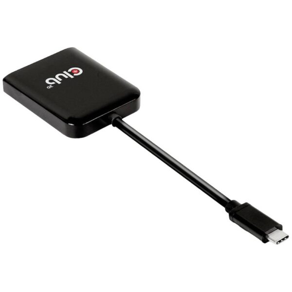 club3D CSV-1555 USB-C (USB 3.2 Gen 2) multiport hub Zwart