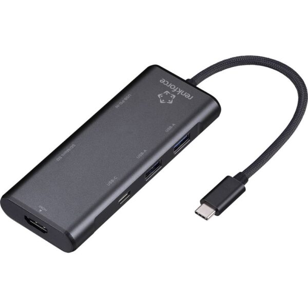 Renkforce RF-USBHA-450 USB 3.2 Gen 2-hub 7 poorten Met USB-C stekker Zwart