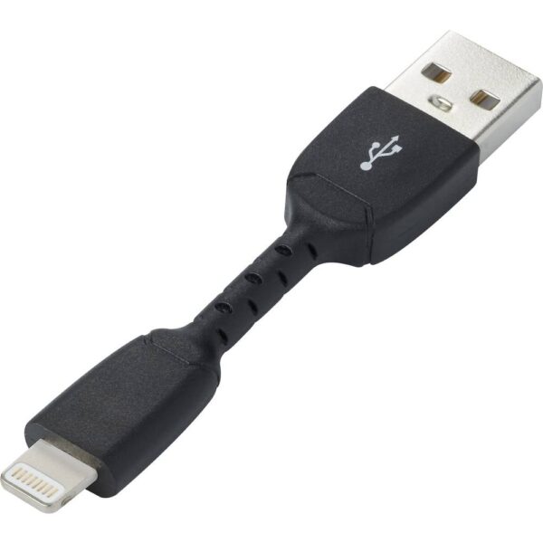 Renkforce USB-kabel USB 2.0 USB-A stekker, Apple Lightning stekker 0.05 m Zwart RF4260168