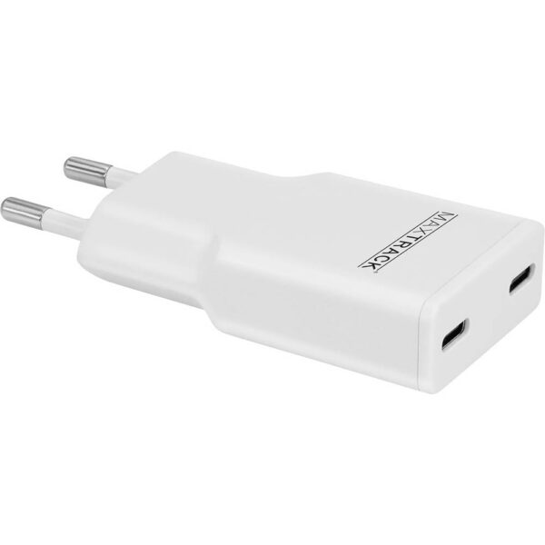 Maxtrack Laadadapter 30 W 2x USB-C USB PD 3.0, Fast Charge