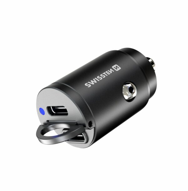 Swissten Swissten Autolader - 2 USB-C poorten - 30W - Zwart