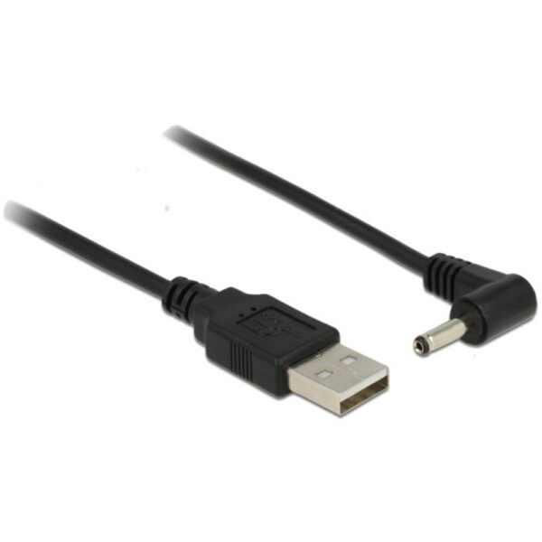 Delock USB-stroomkabel USB-A stekker, DC-stekker 3,5 mm 1.50 m Zwart 83577