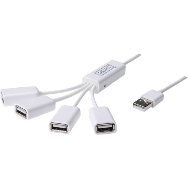 Digitus DA-70216 USB 2.0-hub 4 poorten Wit