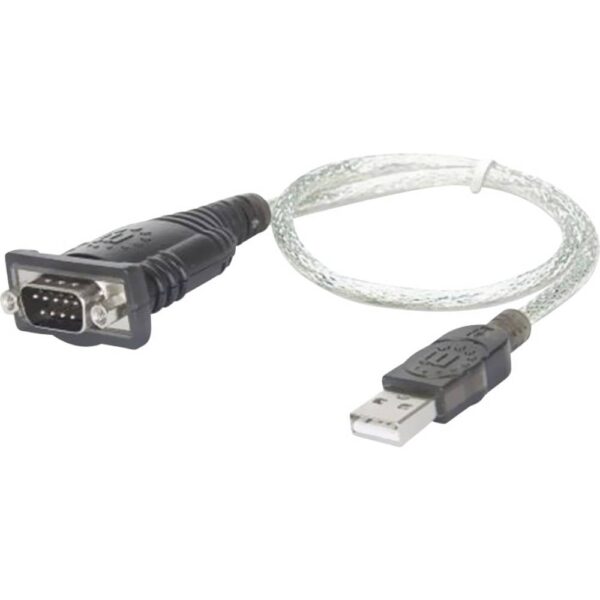 Manhattan USB 1.1 Adapter [1x USB 1.1 stekker A - 1x D-sub stekker 9-polig] 205146 45.00 cm Vergulde steekcontacten