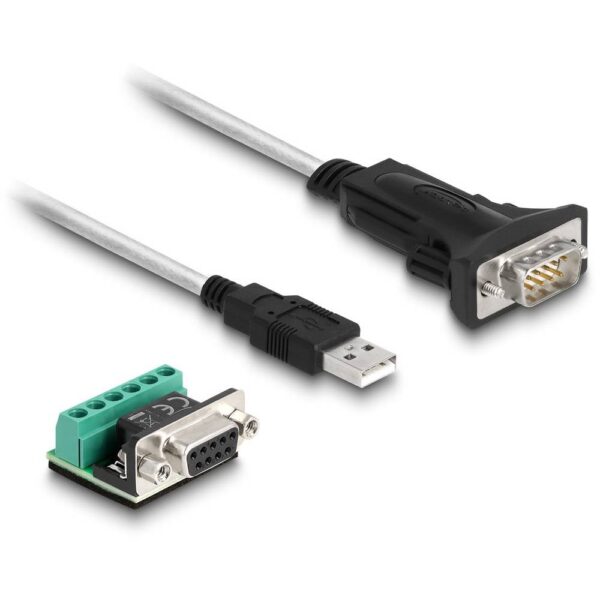 Delock USB 2.0 Adapter [1x USB-A 2.0 stekker - 1x Serieel 9-polig] 63465 1.8 m