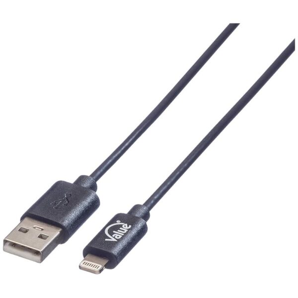 VALUE 8pin naar USB 2.0 kabel voor iPhone, iPod, iPad, 0,15 m