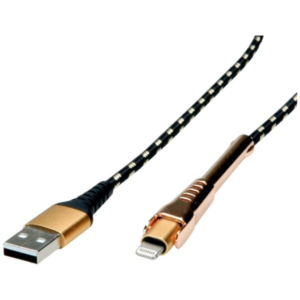 ROLINE GOLD 8pin naar USB 2.0 kabel voor iPhone, iPod, 1 m