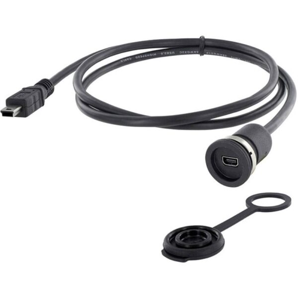 encitech 1310-1011-04 Mini-USB 2.0 type B Chassisbus, inbouw M16 1 stuk(s)