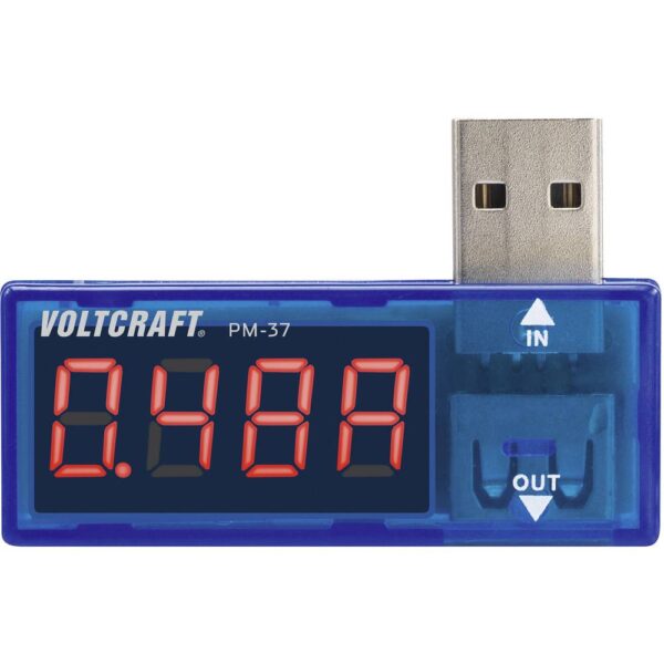 VOLTCRAFT PM-37 USB-tester Digitaal CAT I Weergave (counts): 999