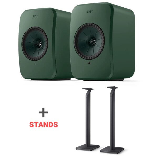 KEF Combi Deal LSX II LT+ S1 Floor Stands + C-Link interspeakerkabel 8 M - Green