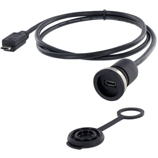 encitech 1310-1013-02 Micro-USB 2.0 type B Chassisbus, inbouw M16 1 stuk(s)