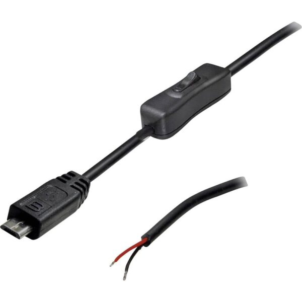 TRU COMPONENTS TC-2509036 USB-kabel met schakelaar Stekker, recht 2-polig bezet 1 stuk(s)