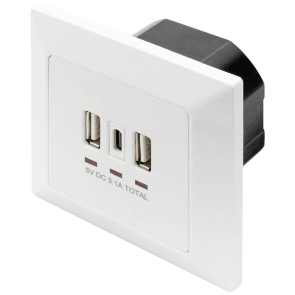 Digitus DA-70618 USB-laadbus Met USB Wit