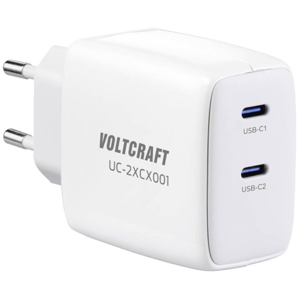 VOLTCRAFT UC-2XCX001 USB-oplader 65 W Binnen Uitgangsstroom (max.) 3.25 A 2 x 2x USB-C GaN